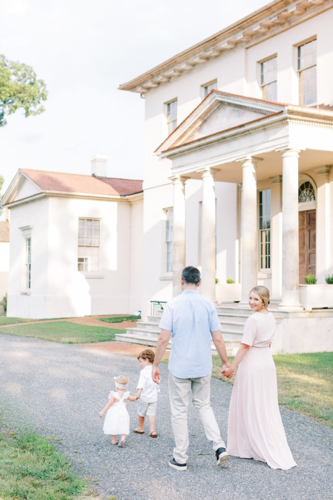 Family Walking During Maryland Photo Session