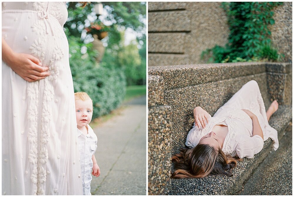 Big Brother With His Pregnant Mama In Dc Maternity Session At Meridian Hill Park