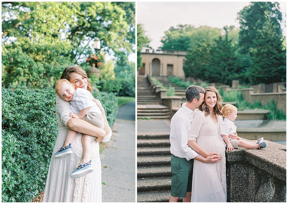 Pregnant Womans Holds Her Young Son At Meridian Hill Park 