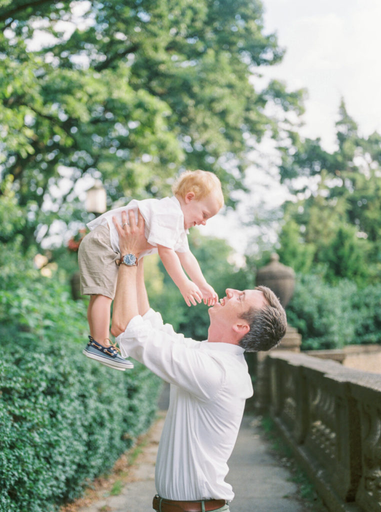 Father And Toddler Son In Dc Park During Photo Session.