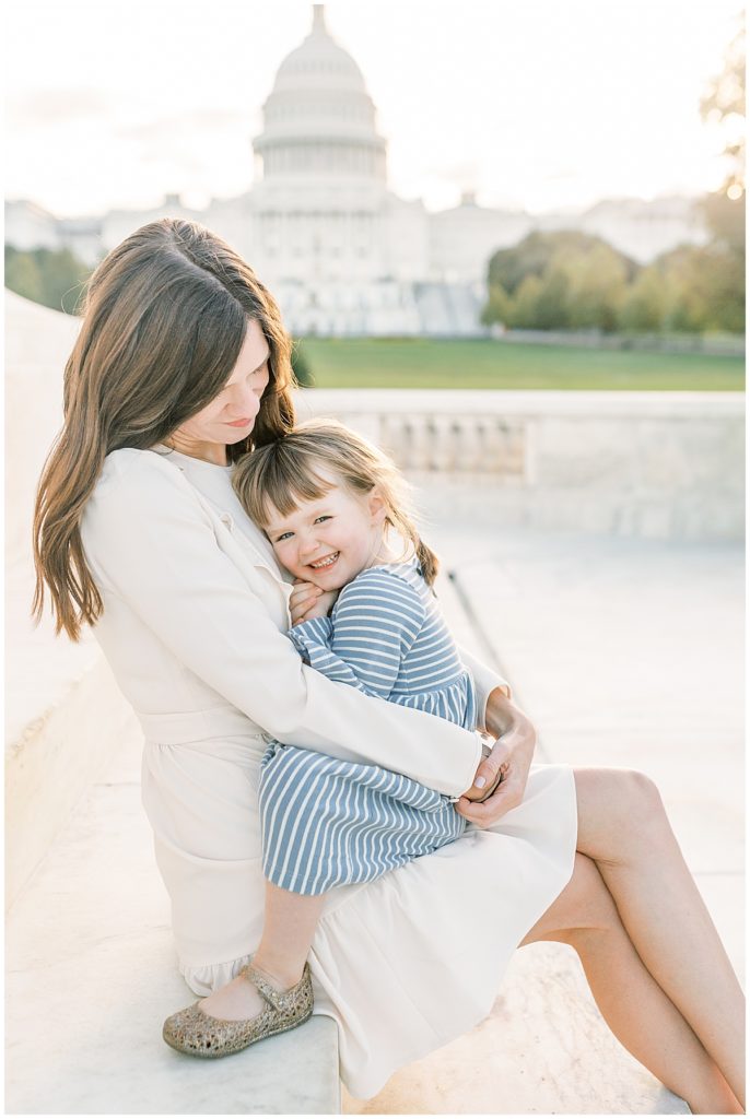 A Mother And Daughter During Their Dc Family Photo Session.