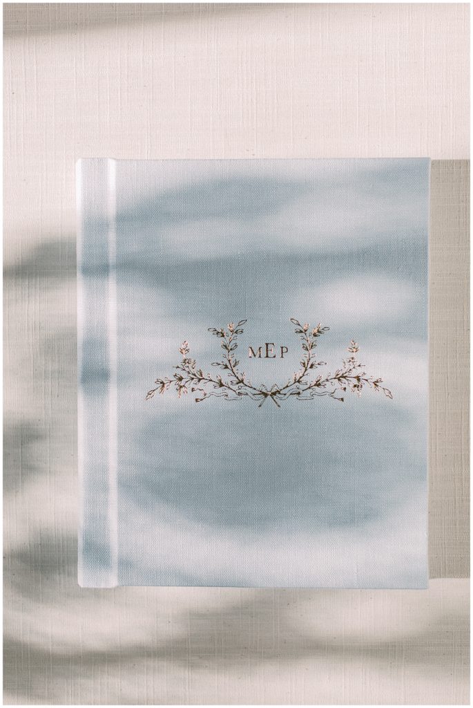 Light Blue Linen Album For Dc Fine Art Photographer Marie Elizabeth Photography