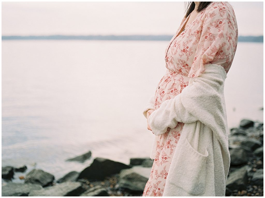 Mother's Baby Bump During A Dc Maternity Session