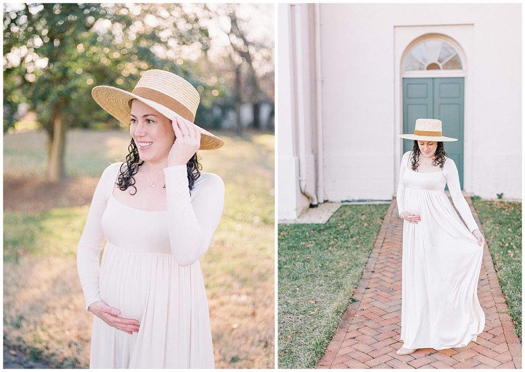 Winter Maternity Session Outside Of Dc