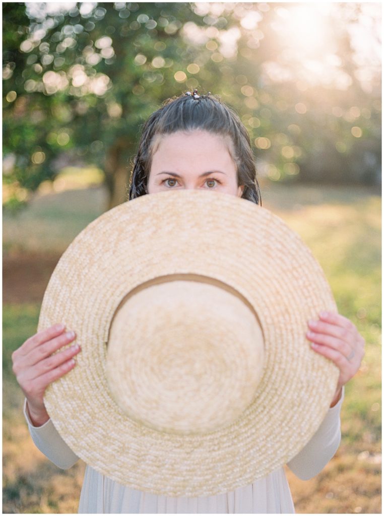 Maternity Session With Hat Outside Of Dc