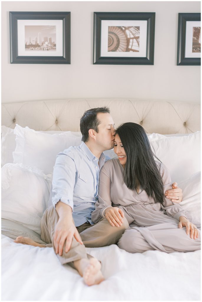 Mom And Dad During Newborn Session.