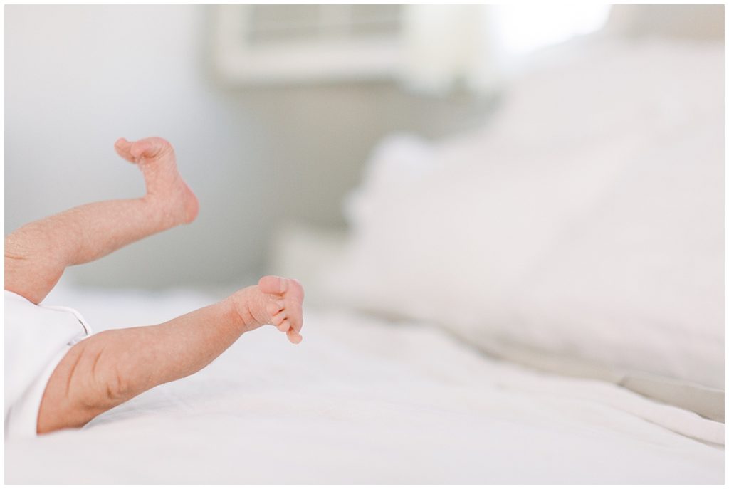 Baby Feet On Bed