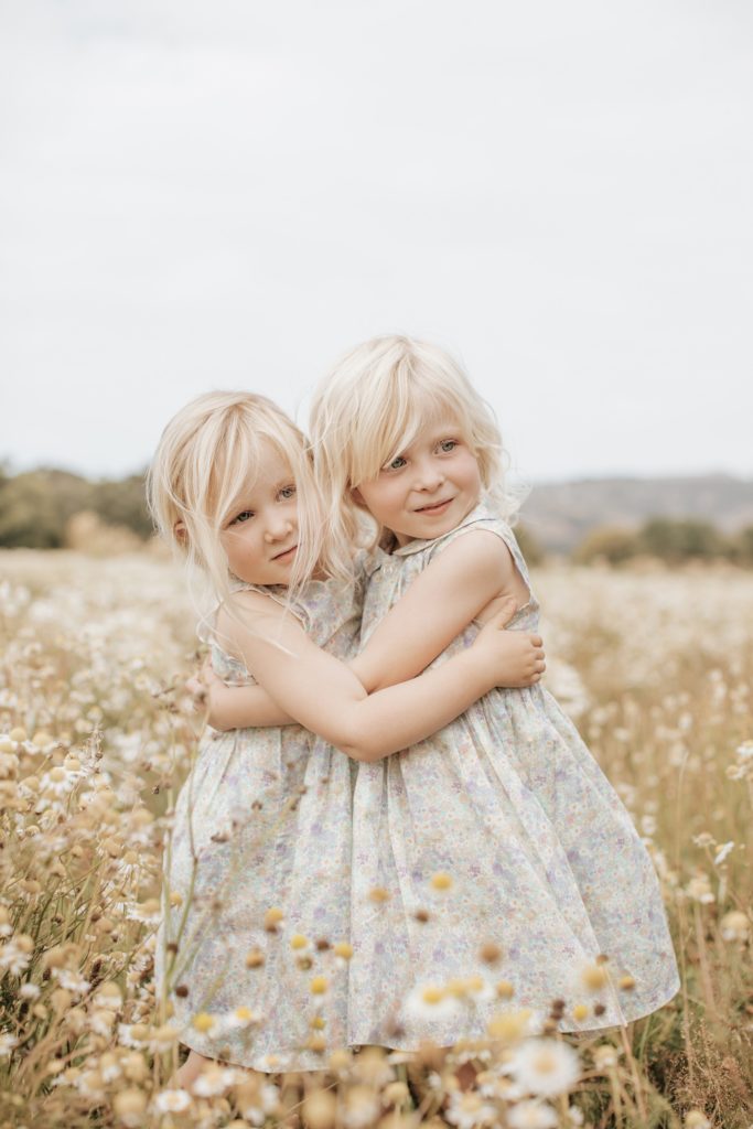 What Your Kids Should Wear For Your Photo Session | Two Girls In Jamie Kay Floral Dresses