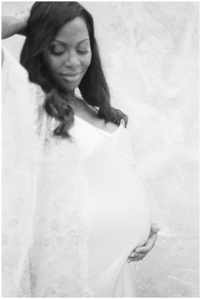 Black And White Maternity Photo