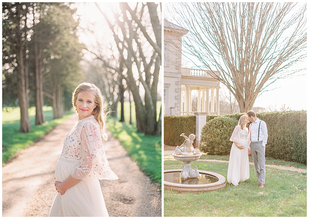 Sunset Maternity Session In Northern Virginia At The Great Marsh Estate