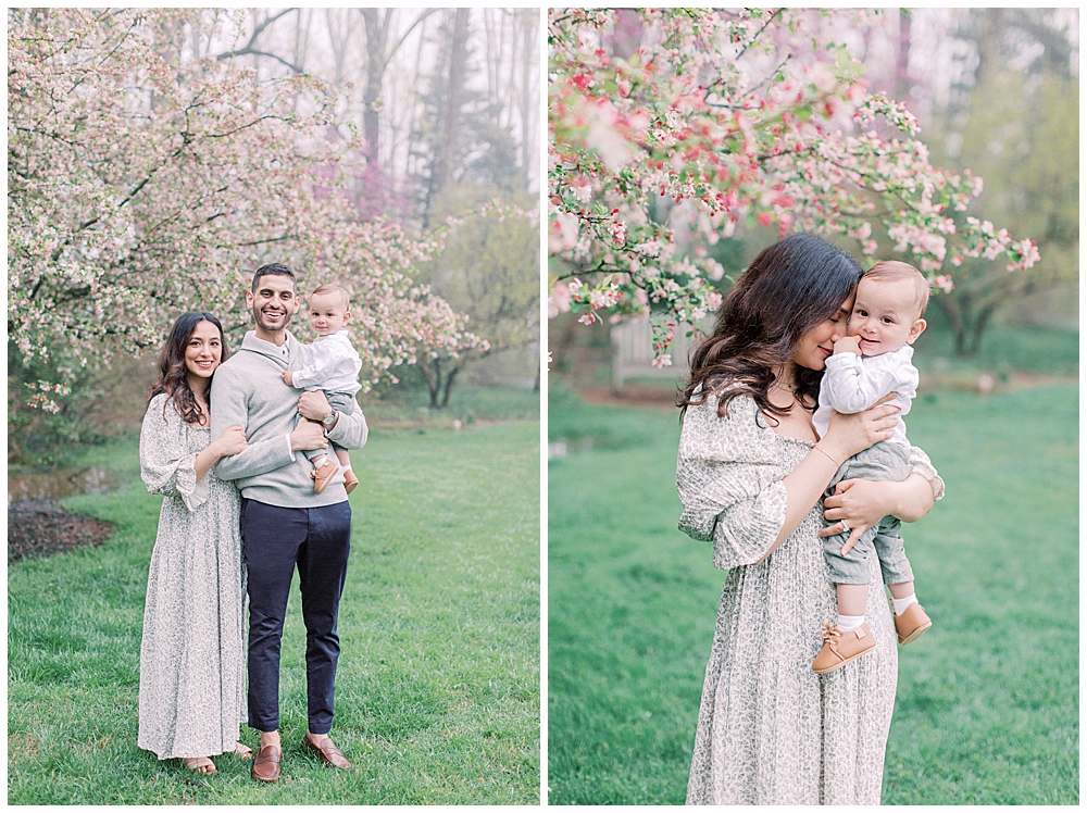 Mother Holds Her Son During Family Session In Maryland.