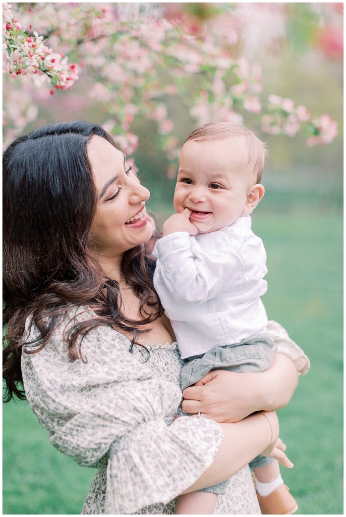 Mother Holds Her Baby Boy.