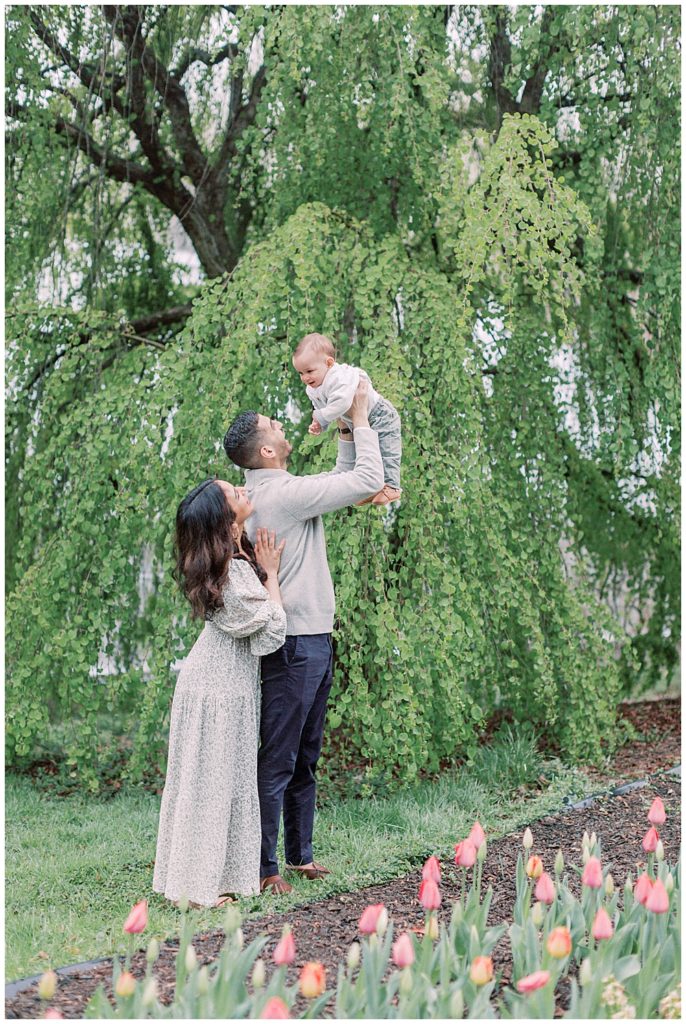 Family Photo Session In Brookside Gardens In Silver Spring, Maryland.