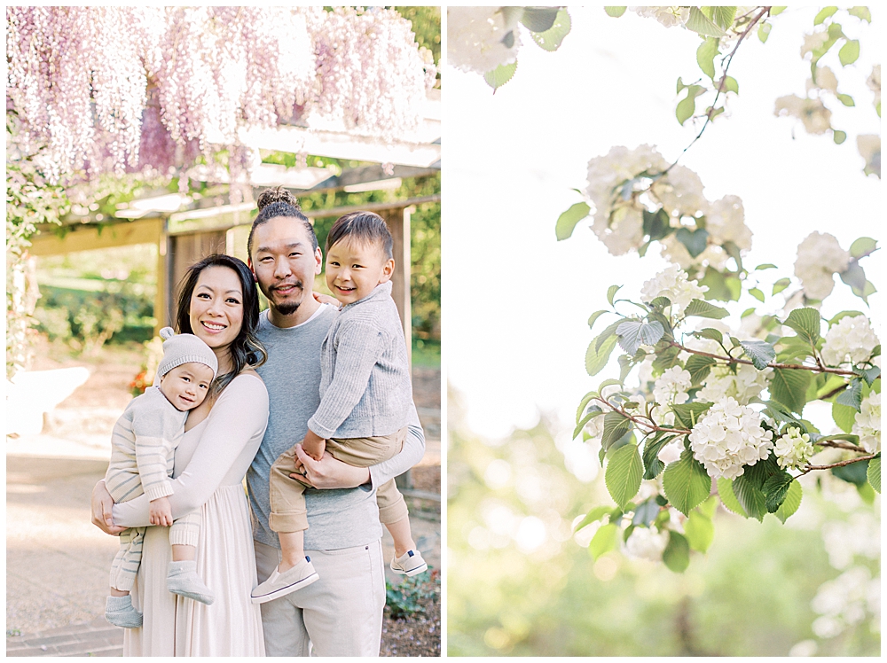 Family Photo Session At Brookside Gardens In Spring