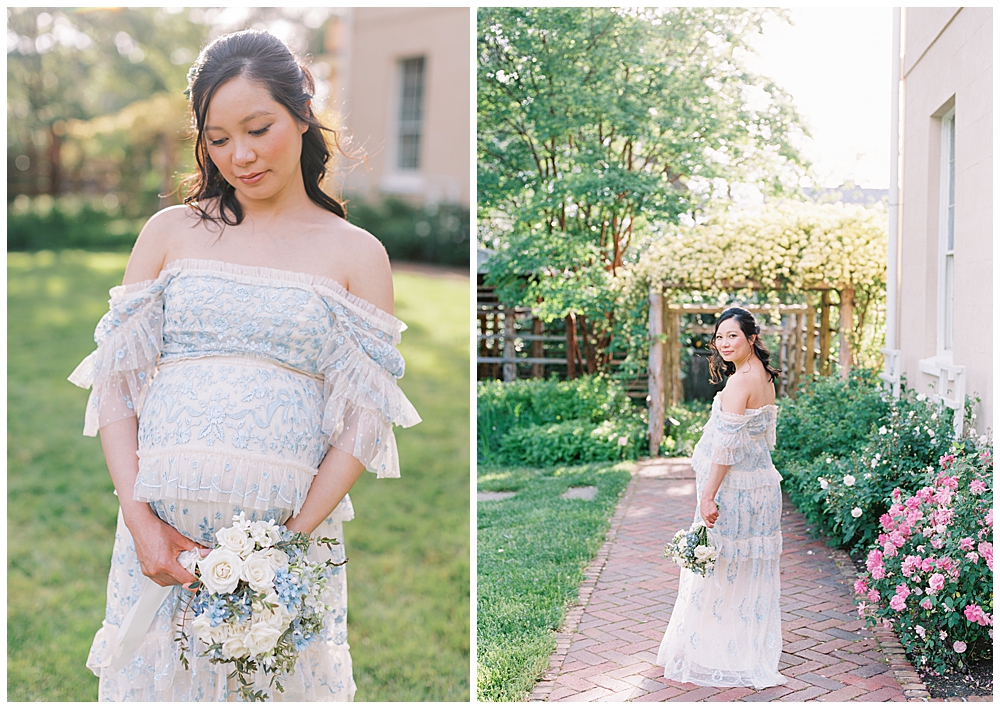 Sunset Maternity Session At Tudor Place