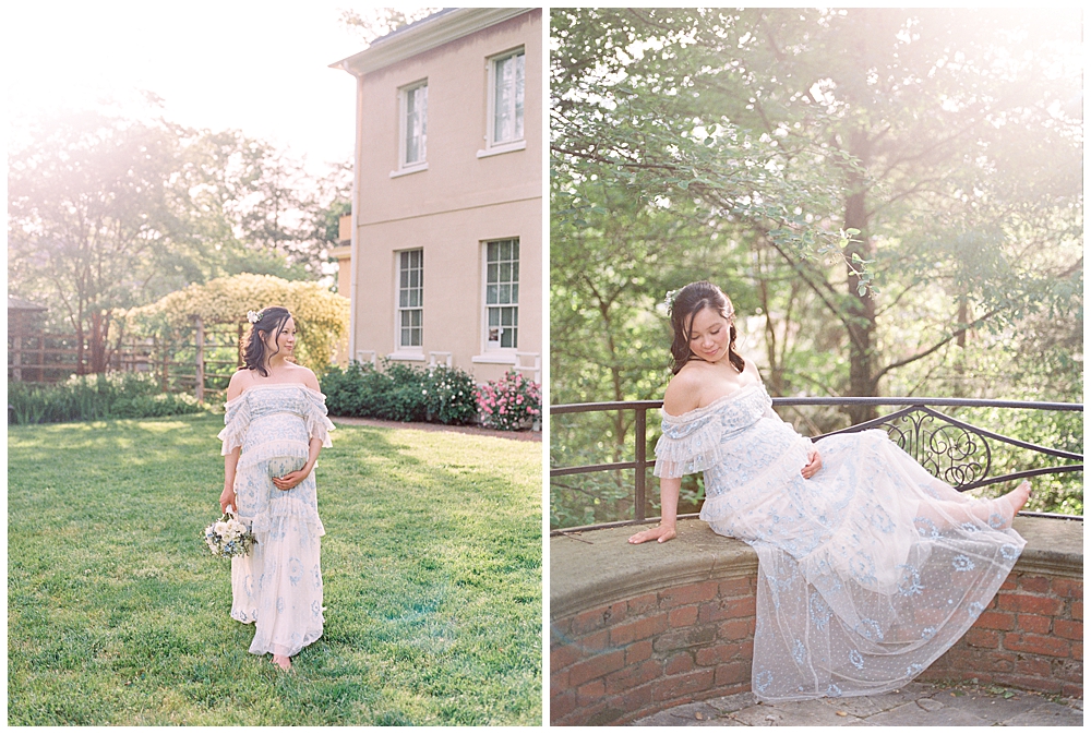 Sunset Maternity Session In Washington, D.c. At Tudor House  