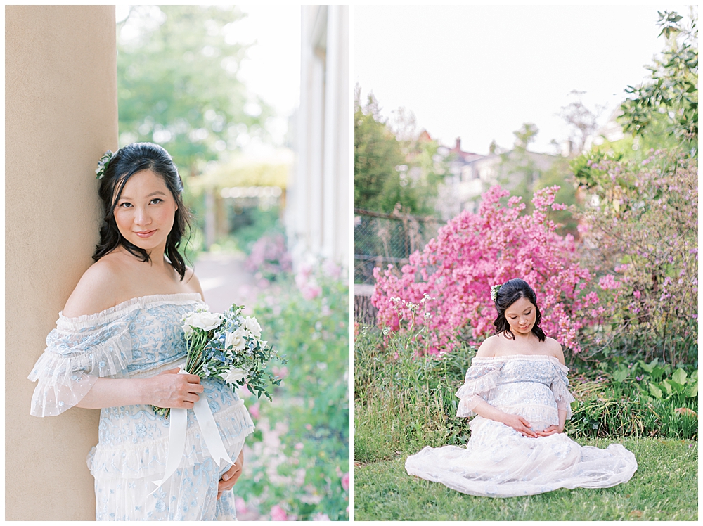 Tudor Place Dc Maternity Session In Spring