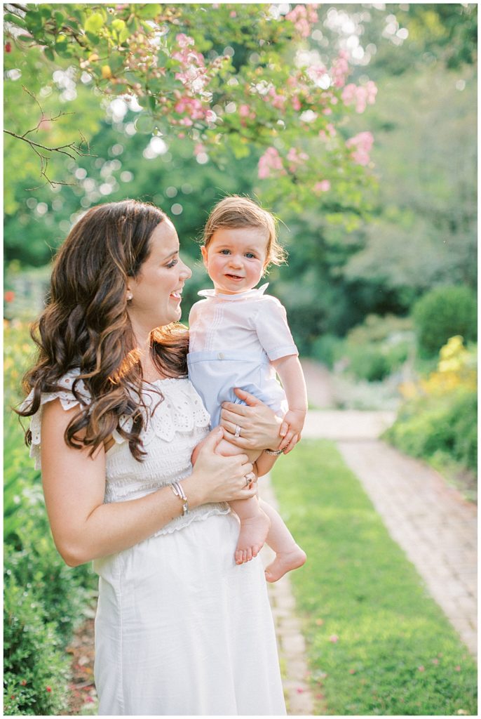 Mother Smiles At Her One Year Old