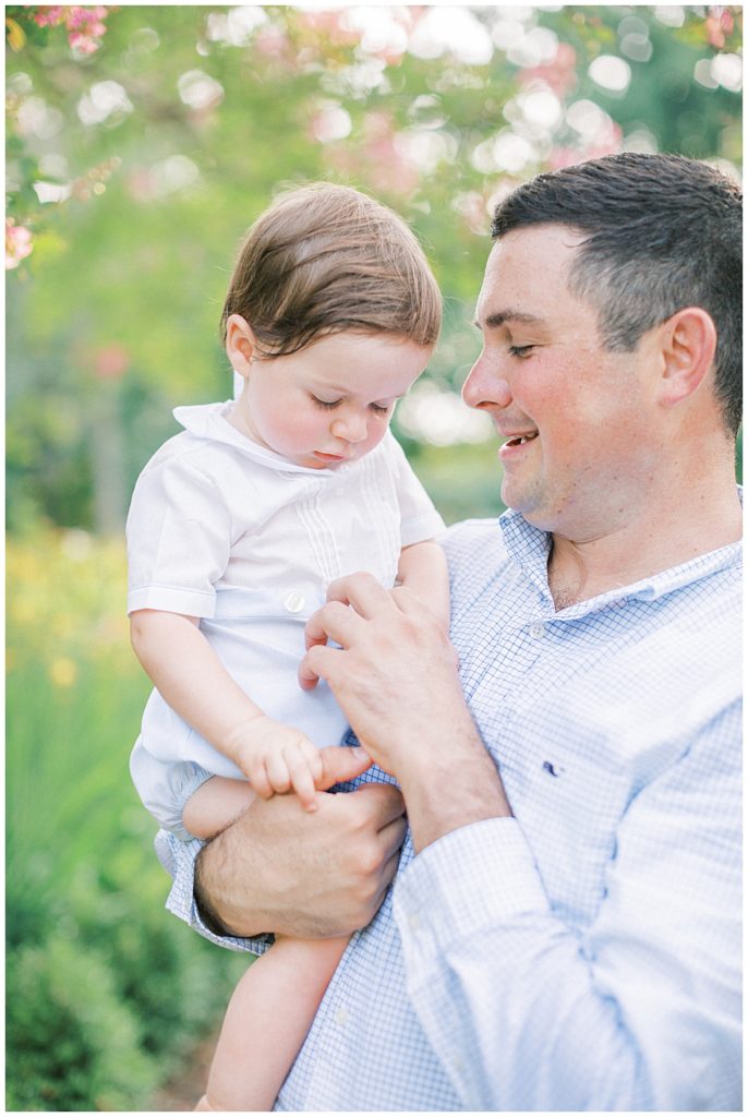 Dad Holds His One Year Old 