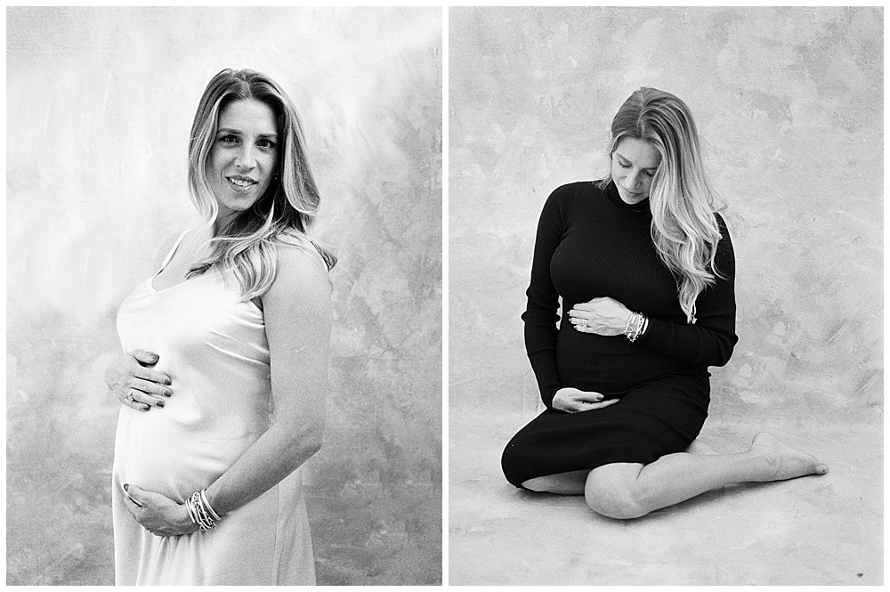 Black And White Maternity Studio Session