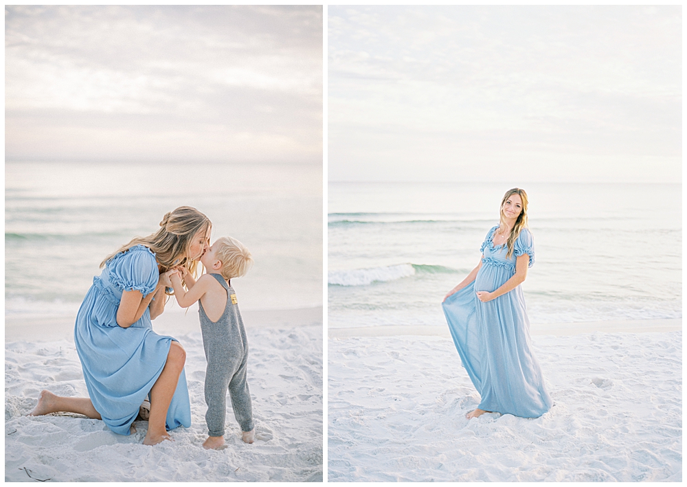 Beach Maternity Photoshoot In Santa Rosa, Florida