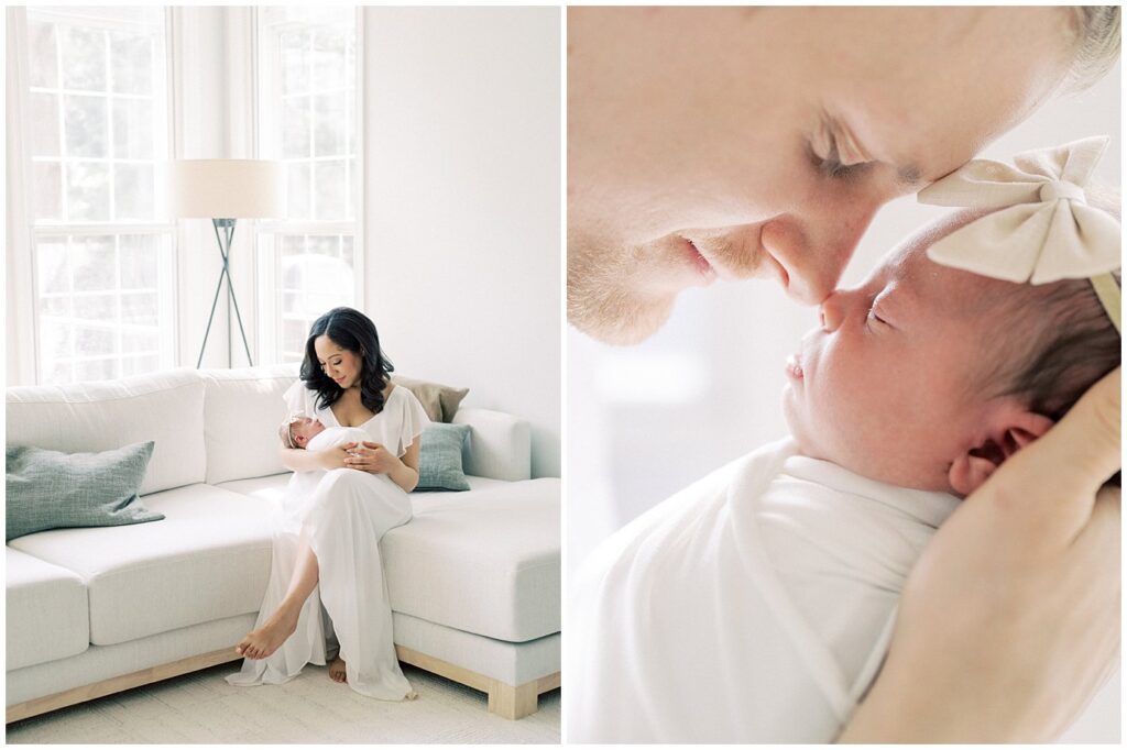 Two Newborn Images From An In-Home Newborn Session.