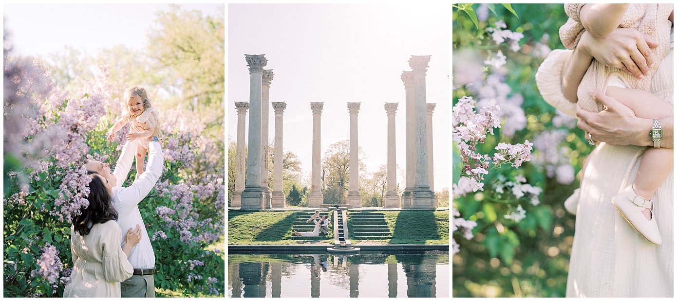 A Family Session With Lilacs At The National Arboretum.