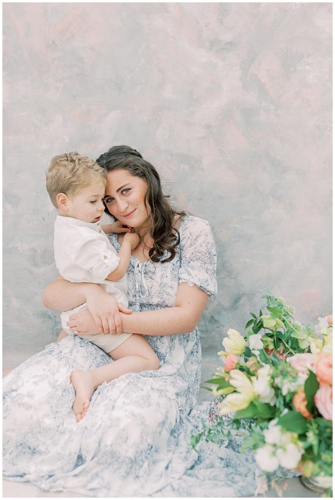 A Motherhood Session With Toddler In A Dc Photography Studio