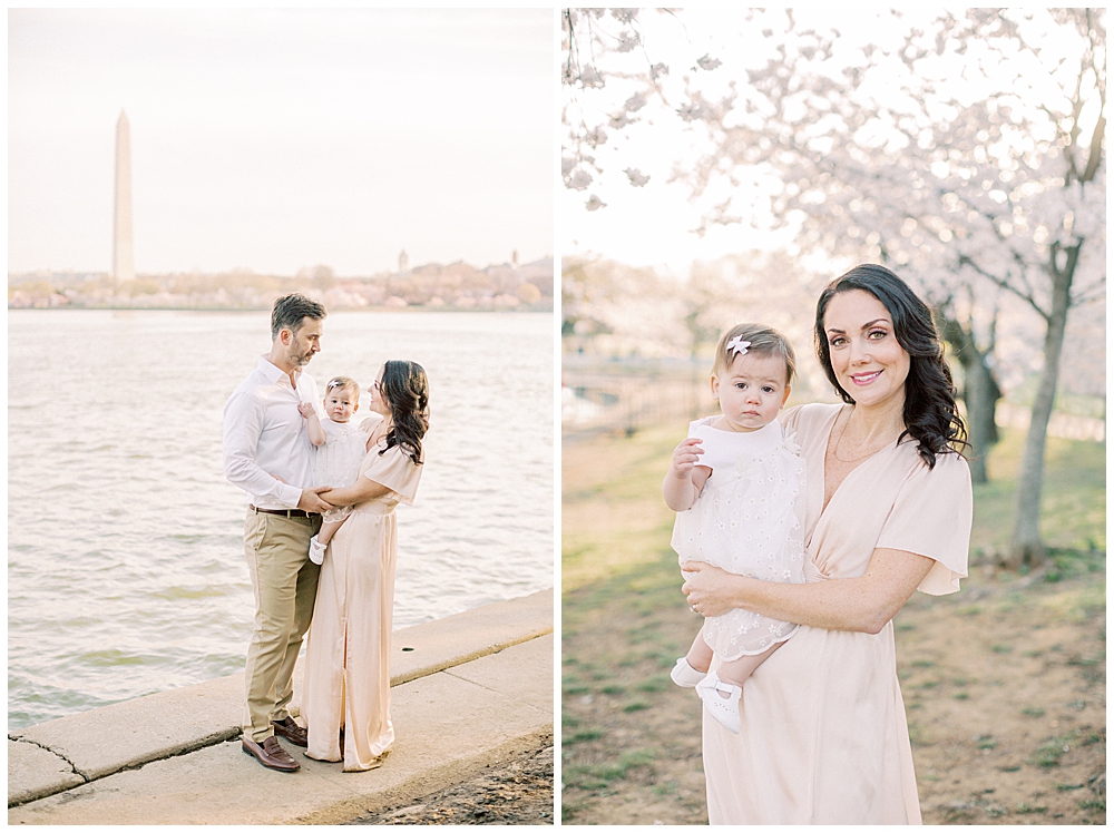 A Beautiful Tidal Basin Cherry Blossom Family Session In Washington Dc At Sunrise