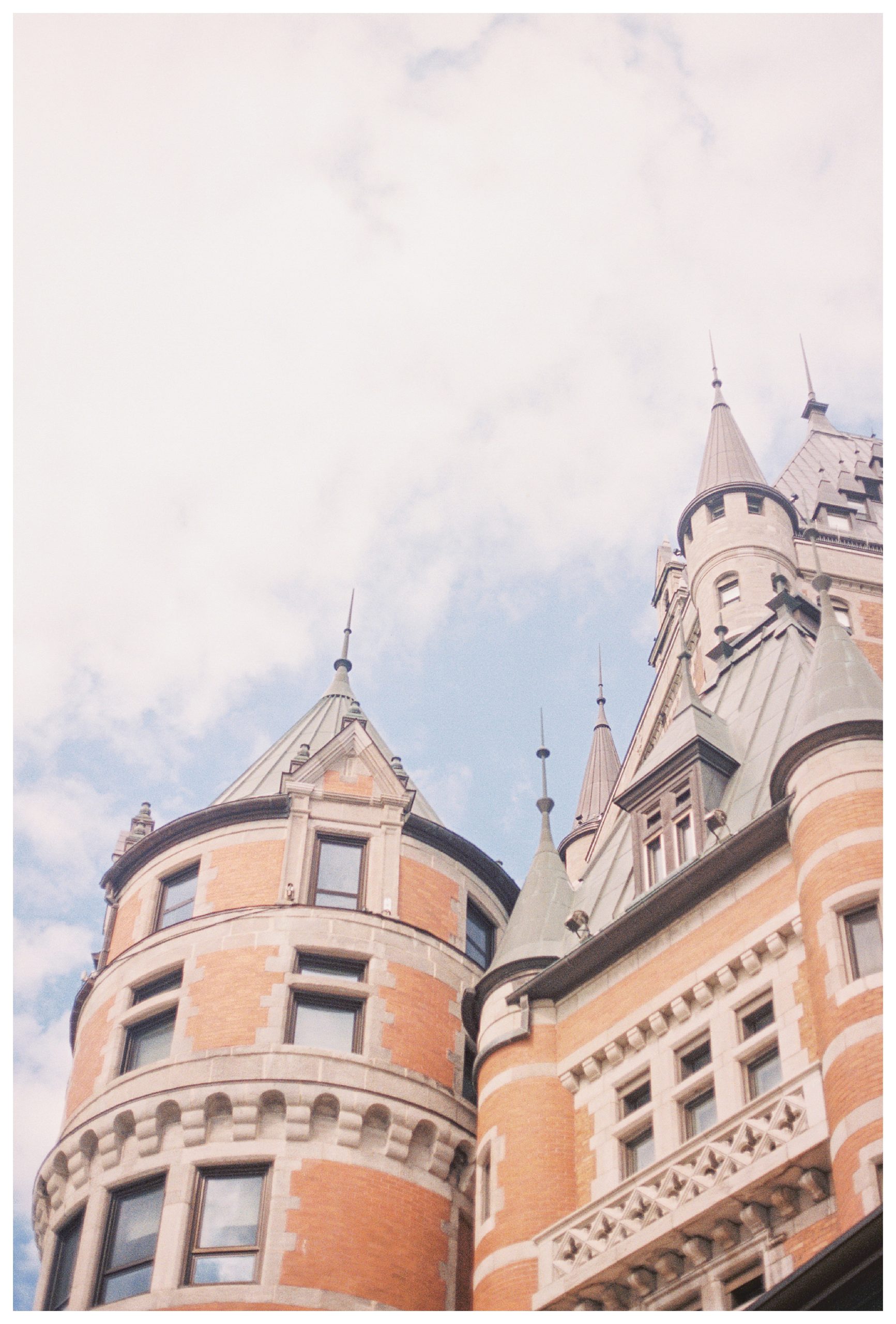 Brick Building With Turrets In Montreal, Canada