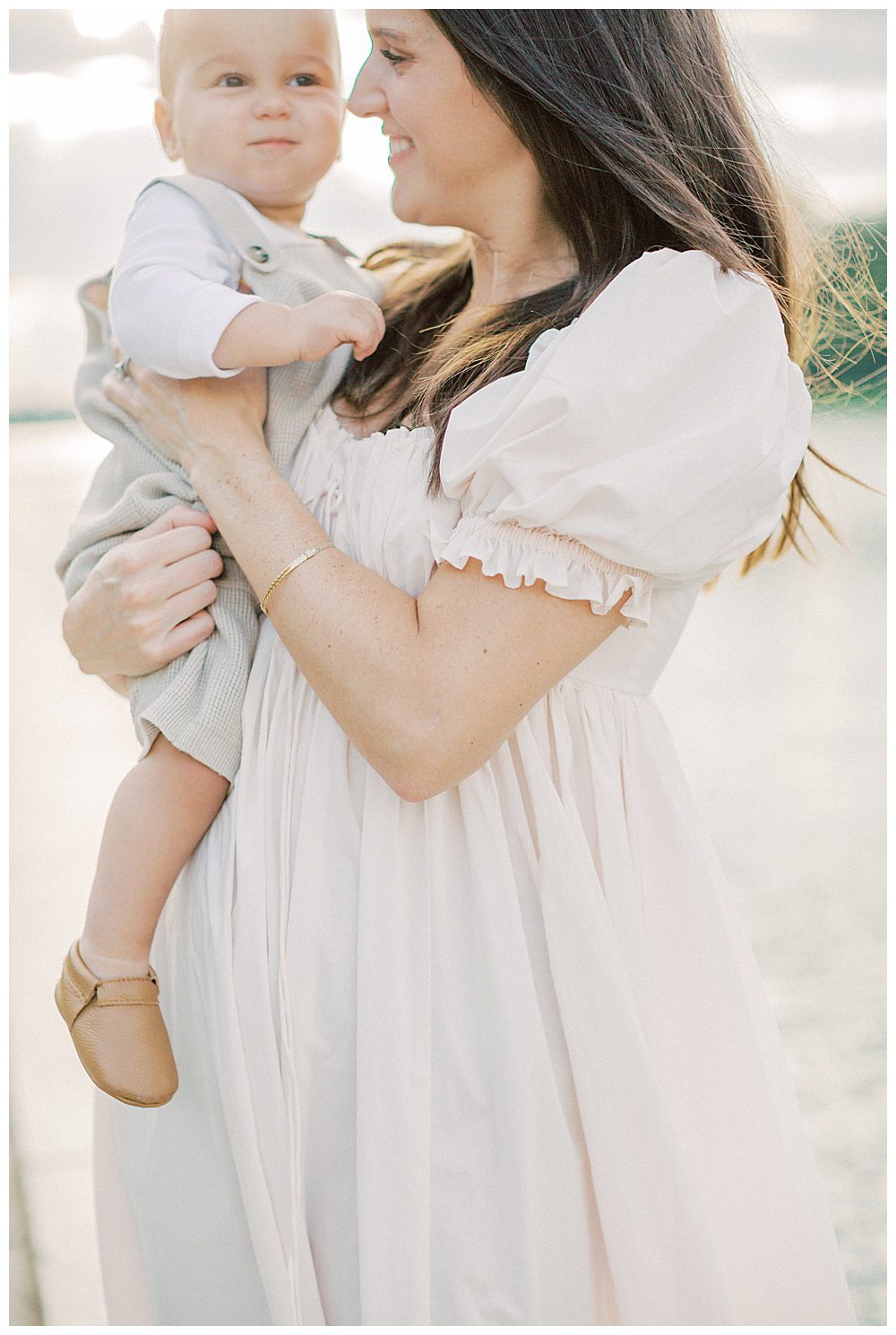 Mother Smiles At Son During Dc Family Photo Session.