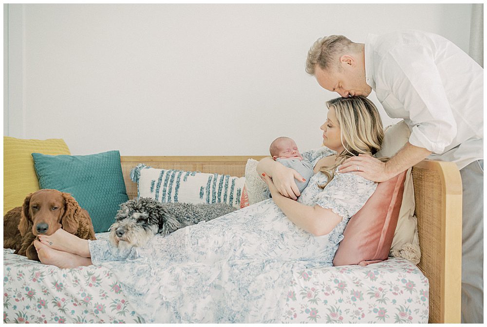 Newborn Session With Dogs