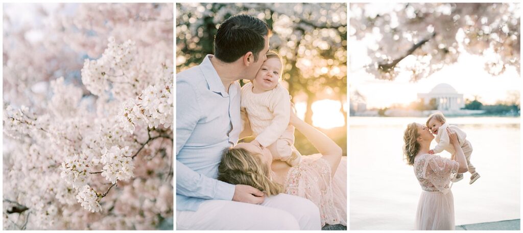 Dc Cherry Blossoms Family Session At The Tidal Basin, Photographed By Marie Elizabeth Photography