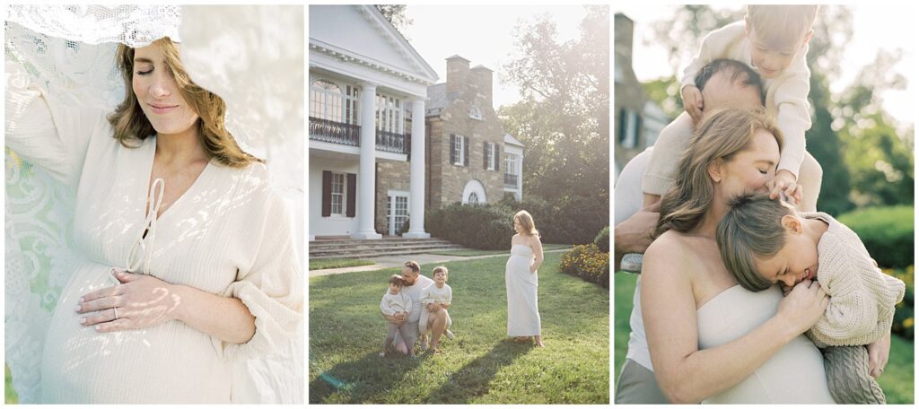 Collage Of Three Images From A Family Session, Photographed By One Of The Best Rockville Md Family Photographers, Marie Elizabeth Photography.