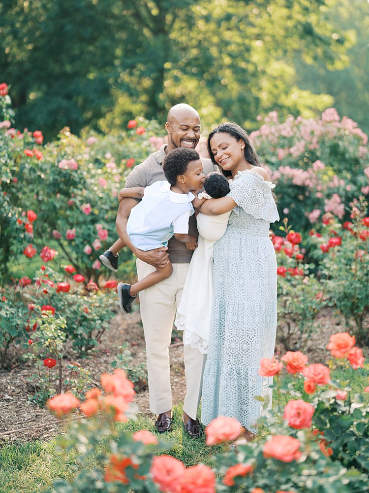 A Newborn Session At Bon Air Rose Garden, One Of My Favorite Photoshoot Locations In Northern Virginia.