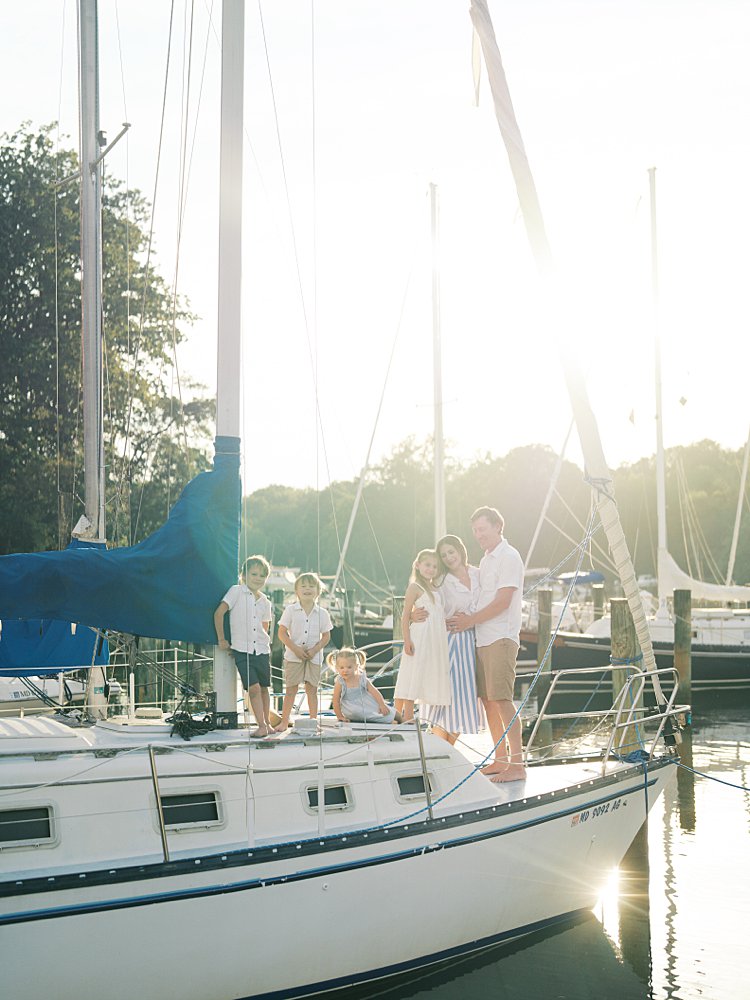 A Sailboat Family Session In Annapolis, Maryland.