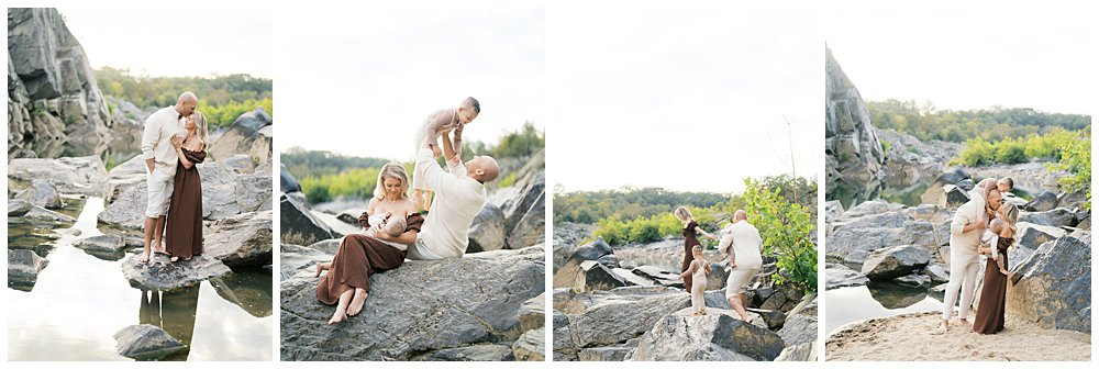 Four Images From A Family Photo Session In Great Falls, Maryland.