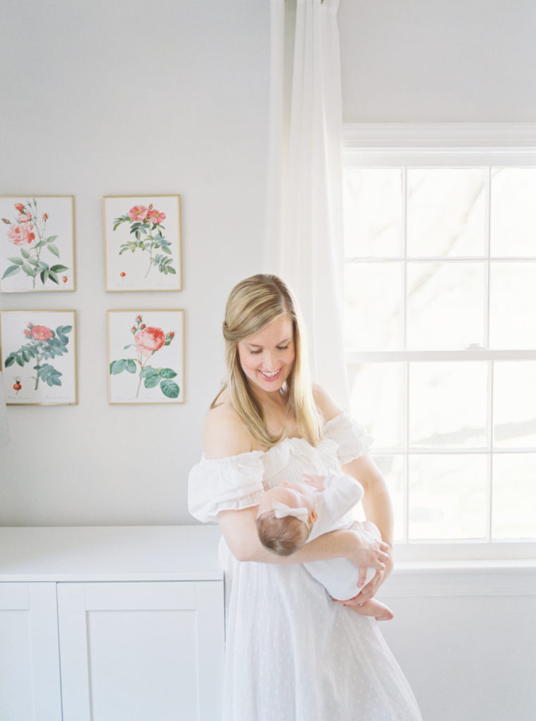 Marie Elizabeth Photography and her daughter in the nursery
