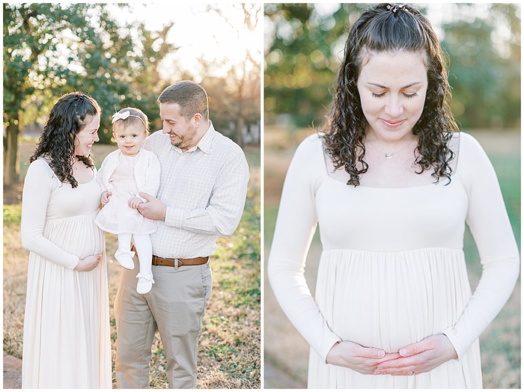 Maternity session with little girl in Maryland