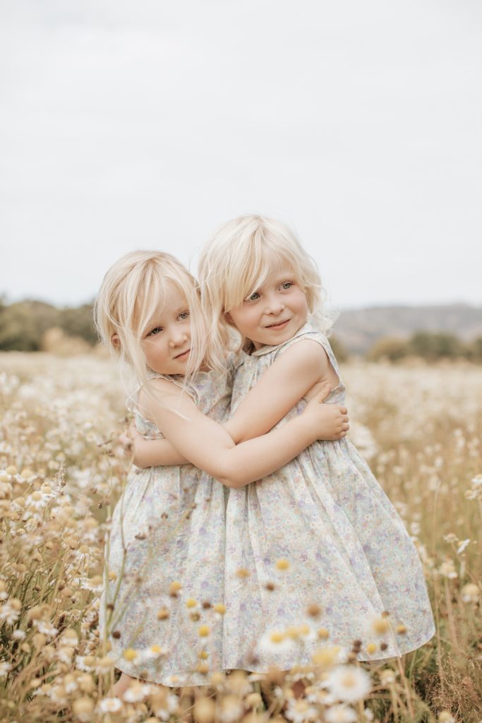 What Your Kids Should Wear for Your Photo Session | Two Girls in Jamie Kay Floral Dresses