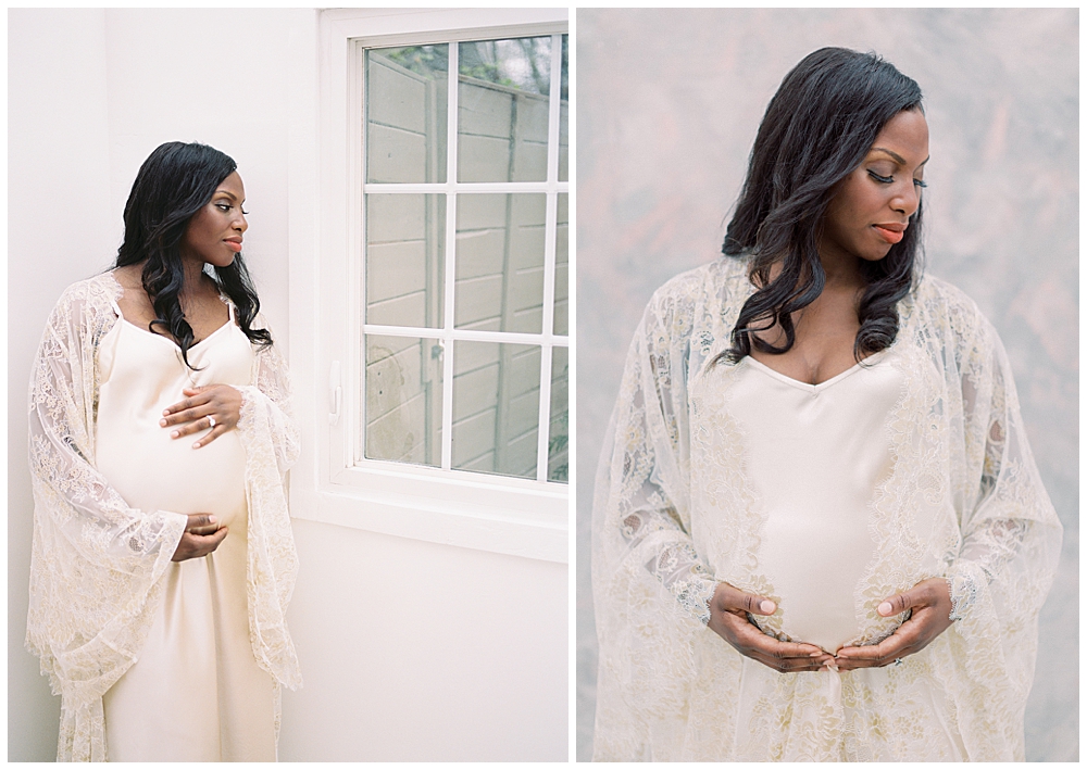 Maternity session in Washington, D.C. photography studio