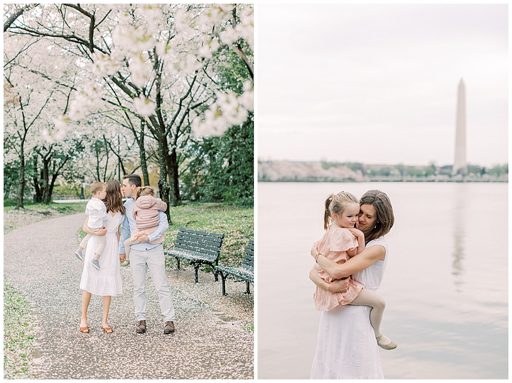 Beautiful cherry blossom family session