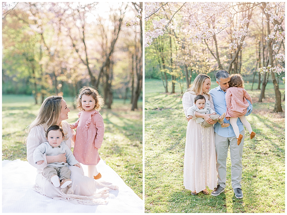 DC family session at the National Arboretum cherry blossom trees