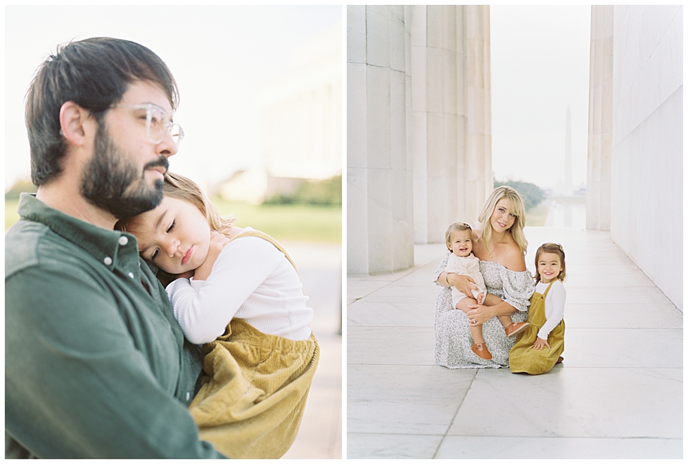 Family photo session at the DC monuments