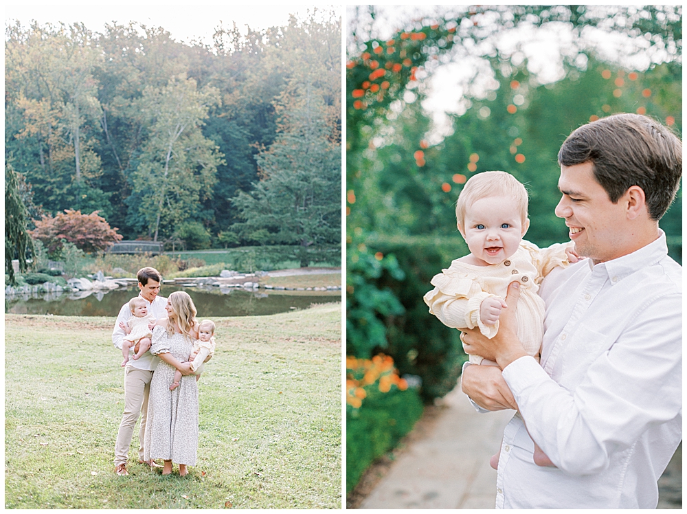 Brookside Gardens family session with twins
