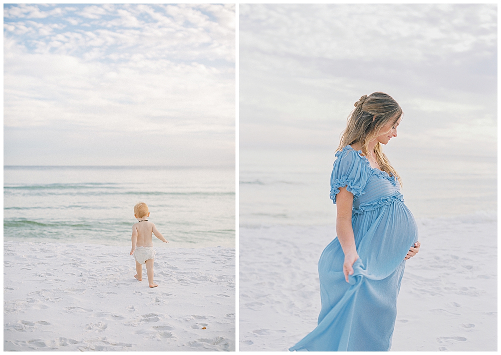 Beach maternity session photographed by DC Maternity Photographer Marie Elizabeth Photography