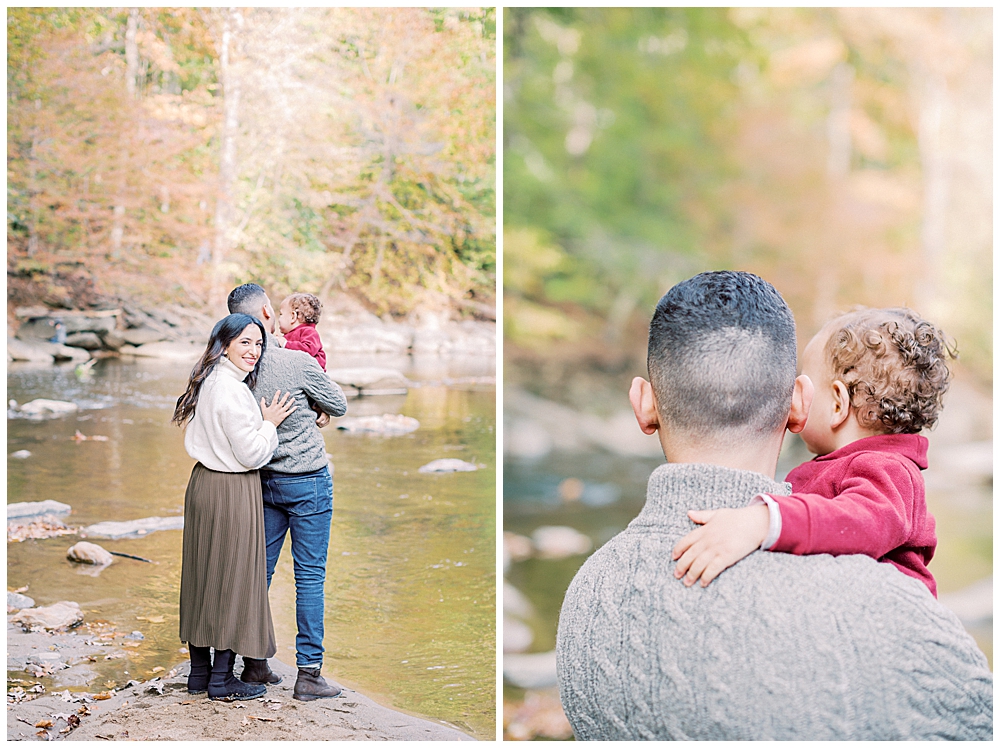 A family photo session in Rock Creek Park in DC