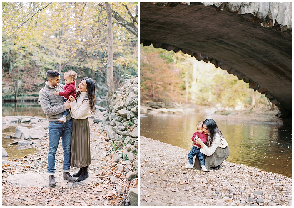 A fall family photo session at Rock Creek Park in DC
