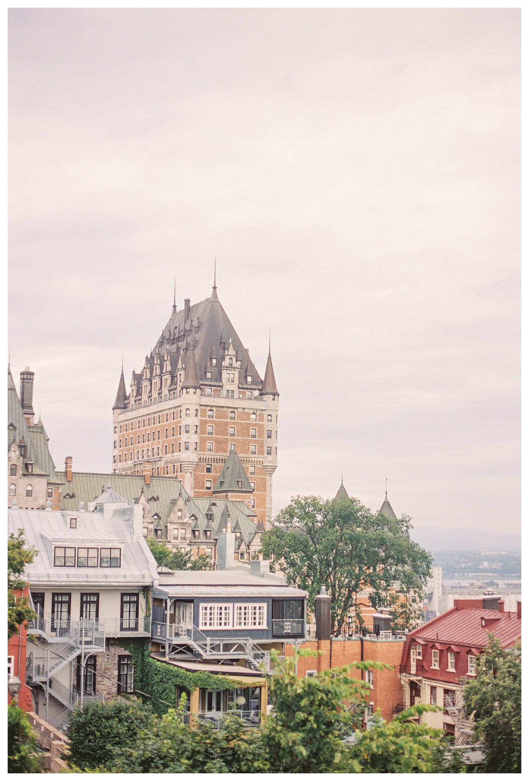 View of Fairmont Chateau in Quebec City.
