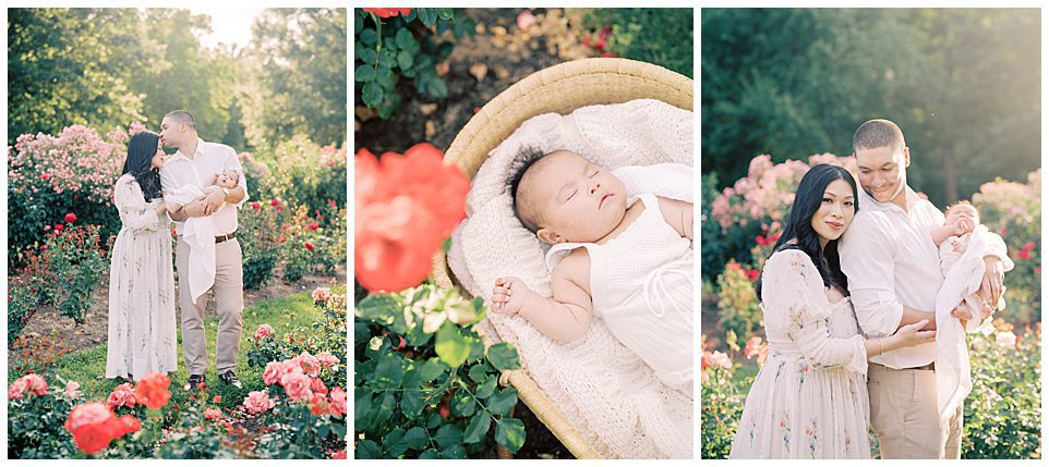An outdoor newborn session photographed by Alexandria Newborn Photographer Marie Elizabeth Photography.